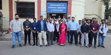 अंजनीया विश्वविद्यालय के फोरेंसिक साइंस छात्रों ने की ऑटोप्सी सिमुलेशन की यात्रा