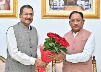 मुख्यमंत्री साय से राज्य पुलिस जवाबदेही प्राधिकरण के नव पदस्थ सदस्य राजीव श्रीवास्तव ने की सौजन्य भेंट…