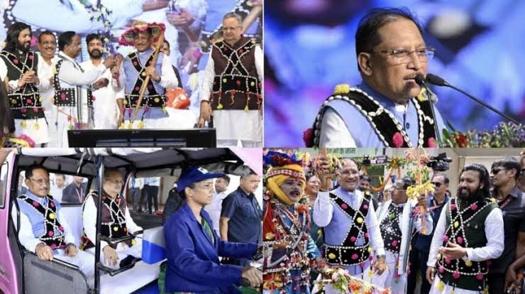 हरेली पर पिंक ऑटो से CM विष्णु देव साय और विस अध्यक्ष डॉ. रमन सिंह पहुंचे मुख्यमंत्री निवास, कृषि औजारों-गौवंश की पूजा कर मनाया ये पारंपरिक पर्व…