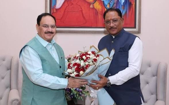 मुख्यमंत्री श्री विष्णु देव साय ने केंद्रीय स्वास्थ्य मंत्री श्री जे.पी. नड्डा से की सौजन्य भेंट…