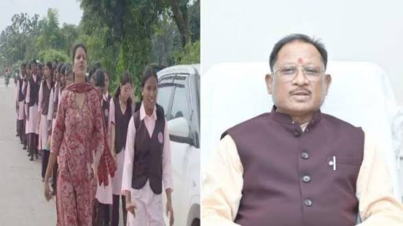 3 महीने अंधेरे में पढ़ाई, 16 किमी पैदल कलेक्टर के पास पहुंचीं छात्राएं; CM साय के फोन के बाद प्राचार्य हटे, वार्डन को नोटिस…
